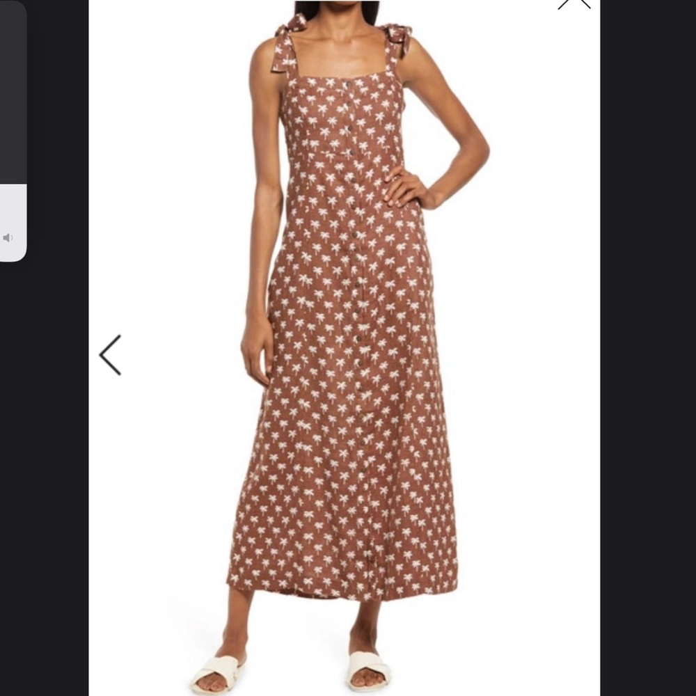 Faherty Kendall linen midi dress XS